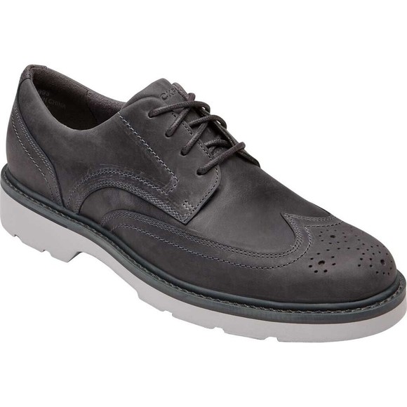 NWB Rockport Mens Charlee Wingtip Oxfords Gray Leather 9M - Picture 11 of 11